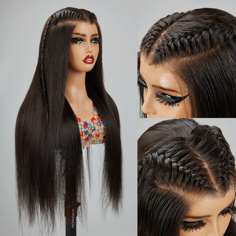 Shine Hair Wig 13x4 Glueless Pre-Braided Time Saving Lace Front Wig Straight