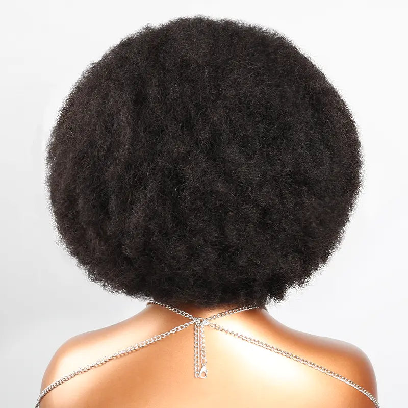 13x4 Lace Frontal Super Afro Kinky Curly Bob Wig