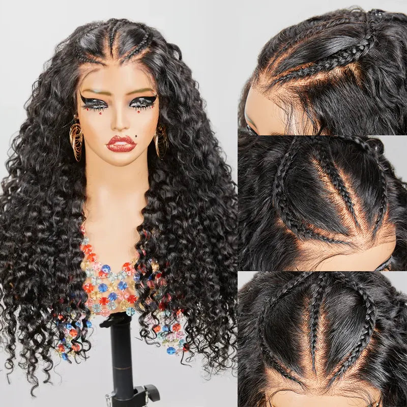 13x4 Glueless Pre-Braided Wear Go Curly Lace Frontal Wig