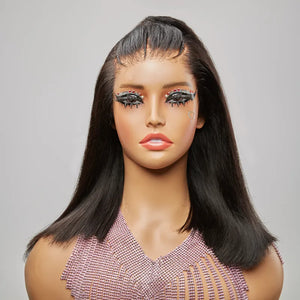 13x4 Glueless Pre-braided Bob Wig Straight