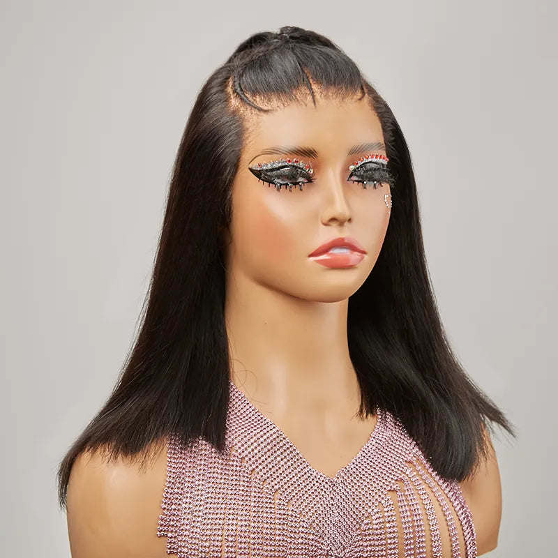 13x4 Glueless Pre-braided Bob Wig Straight