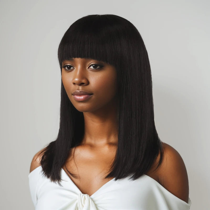 Shine Hair Classic Glueless Bob Straight Wear Go Human Hair Wig