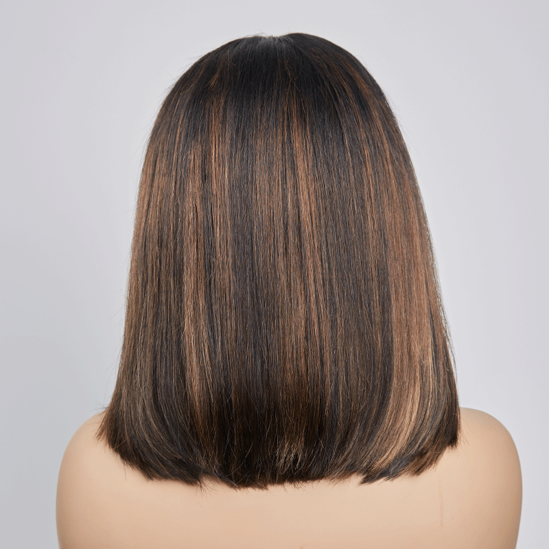 9x6 3s Wear Go Glueless Color Highlight Straight Bob Wig