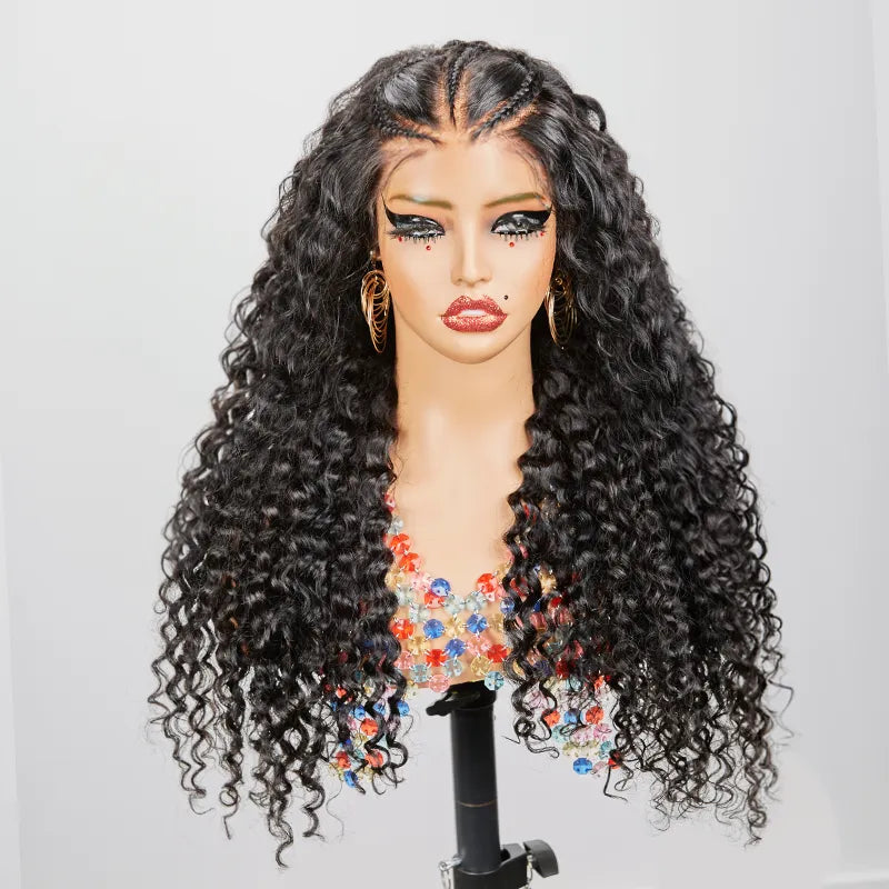 13x4 Glueless Pre-Braided Wear Go Curly Lace Frontal Wig 