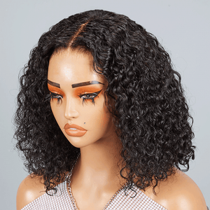 Shine Hair 9x6 Glueless Bob Pre-bleached Knots Curly Wig For Beginners