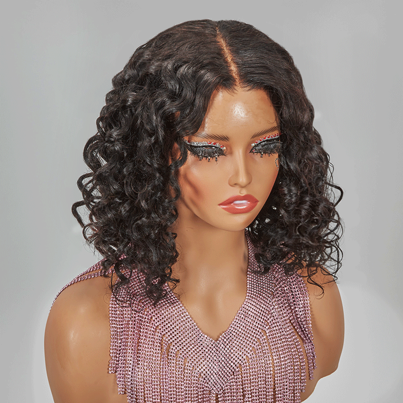 Shine Hair WIg 9x6 Glueless Trendy Short Cut Bob Water Wave Wig