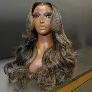 Shine Hair 9x6 Layers Glueless Ash Blonde Wig Body Wave Frontal Wig