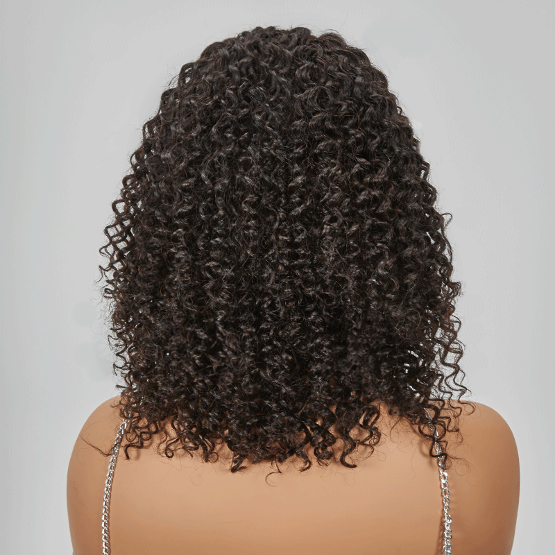 13x4 Lace Jerry Curly Natural Bob Pre Braided Wig Human Hair