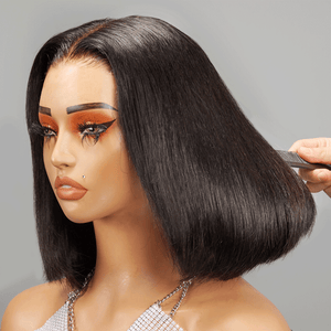 9x6 Glueless Silky Straight Bob Pre-bleached Knots Wig