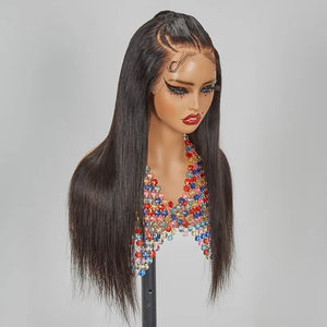 13x4 Lace Fashion Pre Braided Wig Straight Human Hair