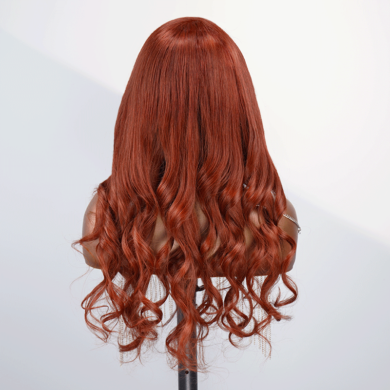 Shine Hair 13x4 Glueless Reddish Brown Color Body Wave Wig