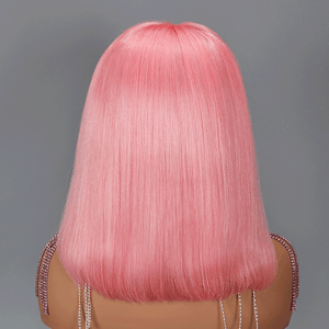 Shine Hair 13x4 Bob Wig Pink Color Lace Frontal Human Hair