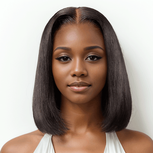 9x6 Glueless Silky Straight Bob Pre-bleached Knots Wig