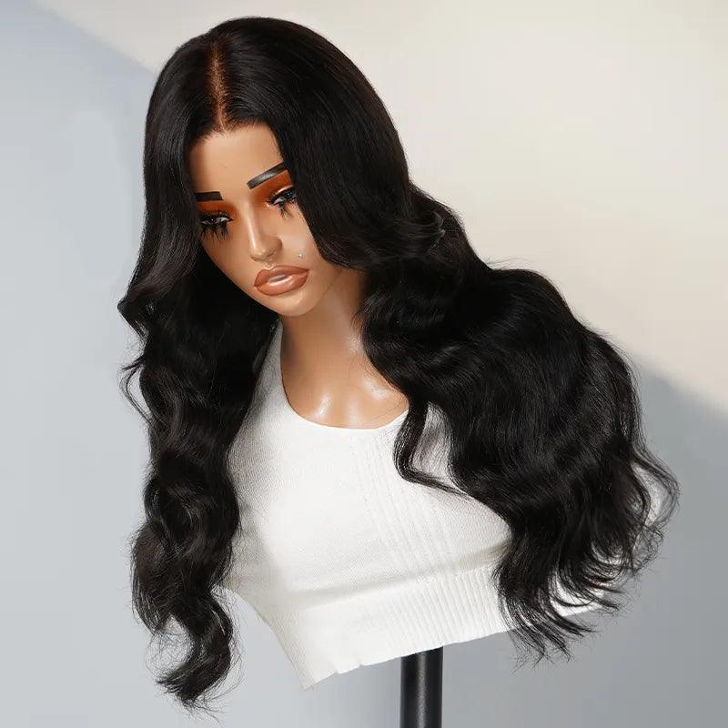 7x5 13x4 Layered Glueless Wig With Bangs Body Wave Human Hair - SHINE HAIR WIG