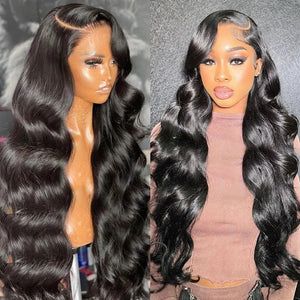 7×5 Glueless Pre Plucked & Bleached Ready To Go Body Wave Wig 100% Human Hair