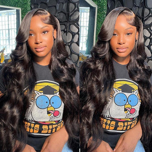 7×5 Glueless Pre Plucked & Bleached Ready To Go Body Wave Wig 100% Human Hair