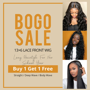 Pay 1 Get 2 Wigs, 9A 13x6 lace front wig virgin human hair