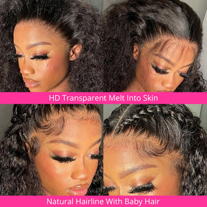 CEXXY Hair 360 Real HD Lace Frontal Wig Curly Deep Wave Human Virgin Hair